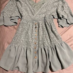 Elegant Light Blue Romper